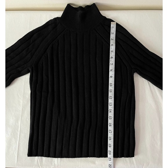 Bop Basics Wide Rib Mock Neck Sweater in Black Size S - Picture 9 of 9